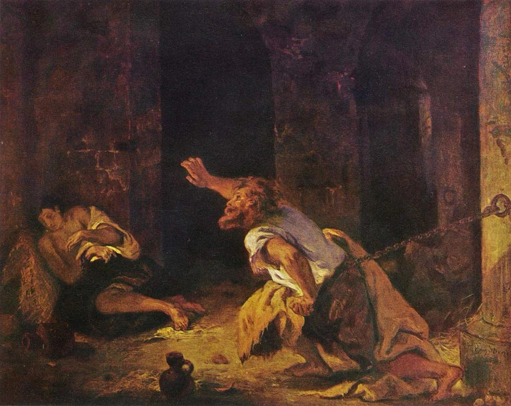 Il prigioniero di Chillon, illustrazione di una poesia di Lord Byron